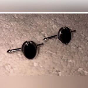 Elegant Black and Silver Earrings